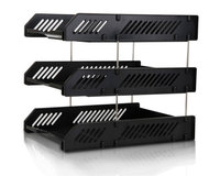 三层镂空收纳文件座