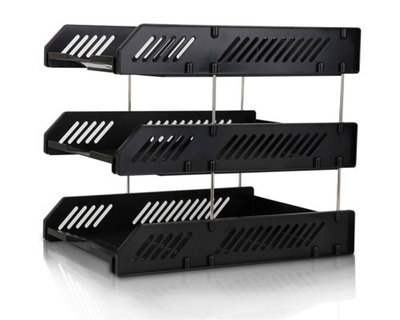 三层镂空收纳文件座