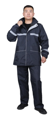 406002带反光条雨衣套装