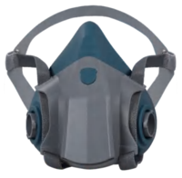 308100硅胶防尘毒半面罩双滤盒款