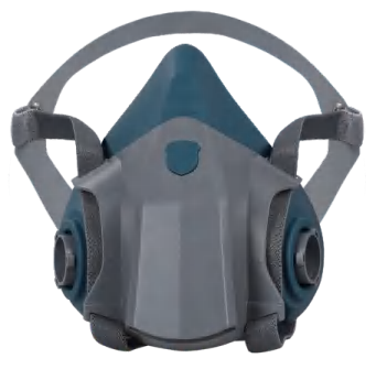 308100硅胶防尘毒半面罩双滤盒款