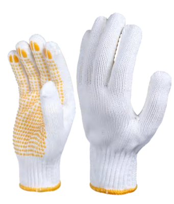 502102黄点塑手套