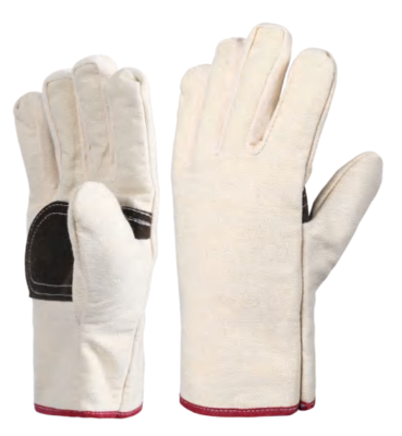 501004掌心加皮粗纺帆布手套