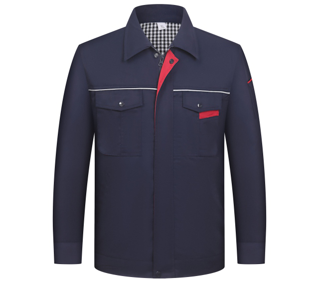 涤棉双层厚纱卡工作服