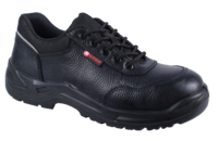 头层压花牛皮安全鞋